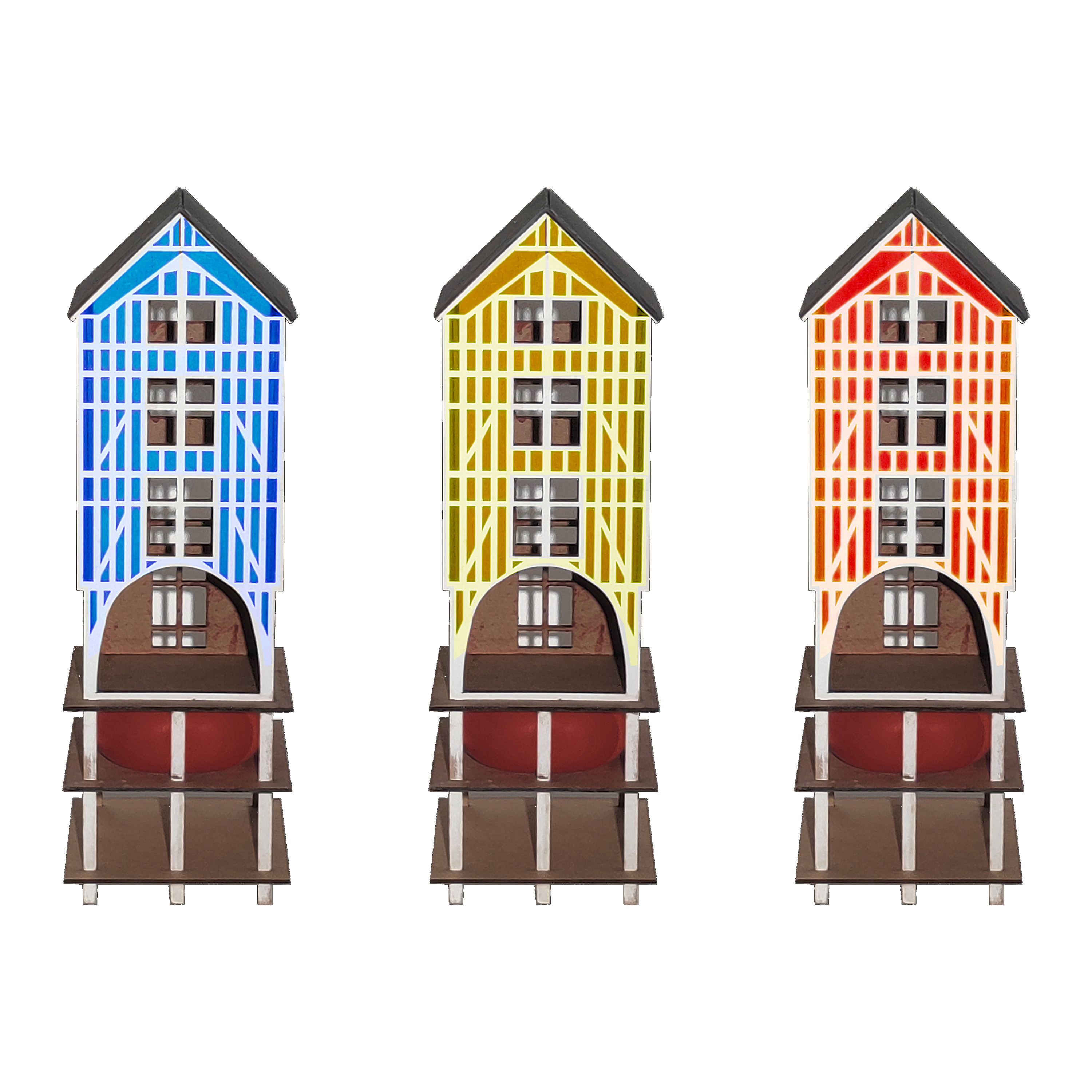 Module bleu flottant sur la Seine